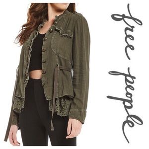 Free People Olive Utility Jacket